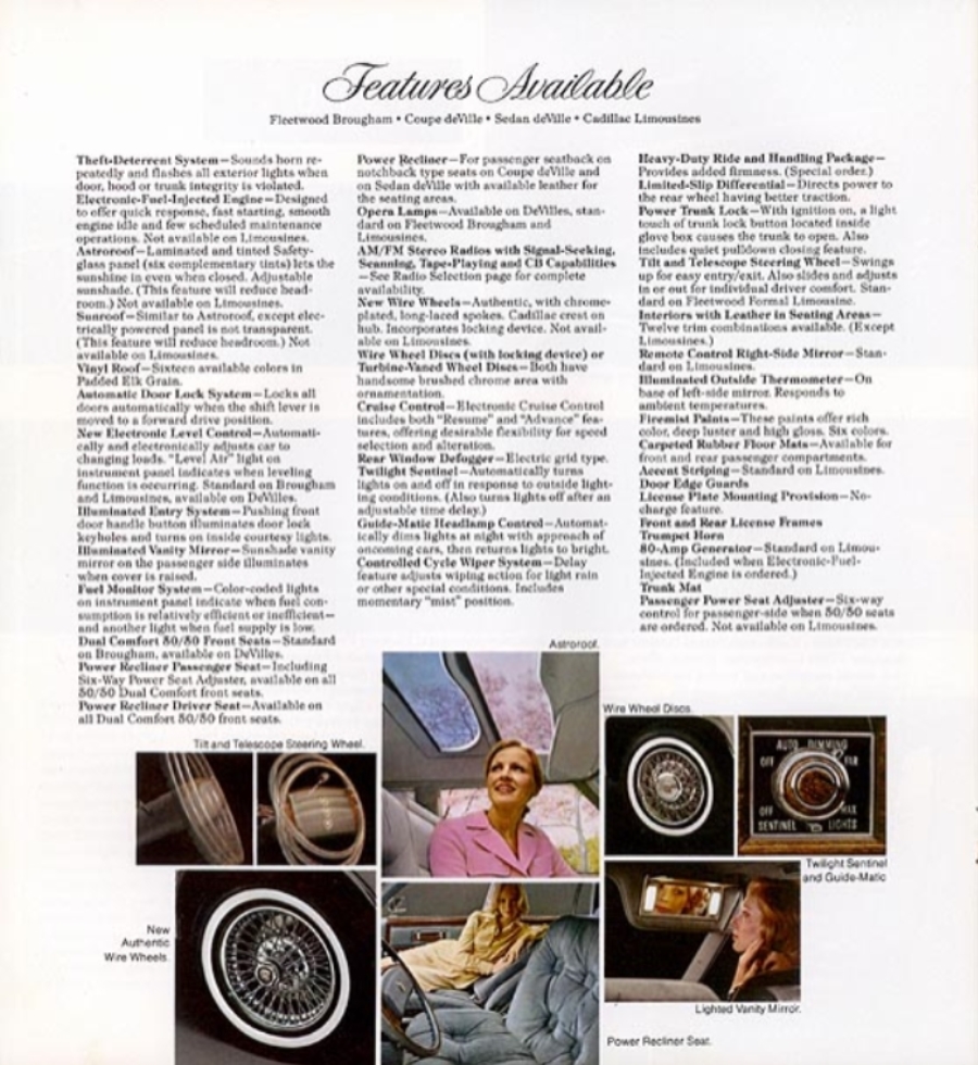 1978 Cadillac Full-Line Brochure Page 4